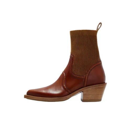 Chloe Nellie Texan Botильоны 6,5 см Женские Коричневый