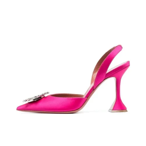 AMINA MUADDI Боковая бутылка Высокие каблуки 9,5 см Женские Розовый