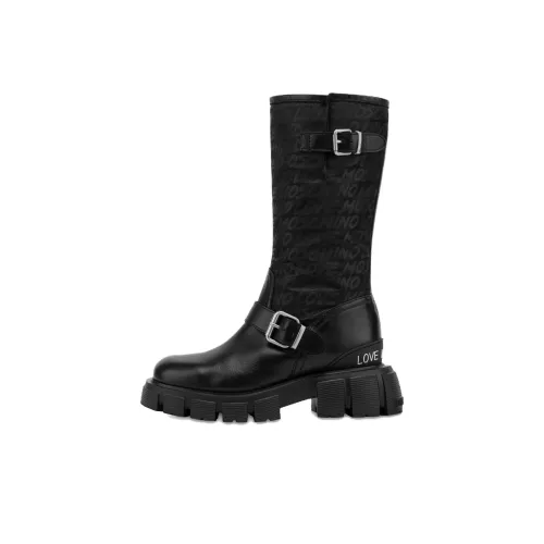 LOVE MOSCHINO Женские высокие сапоги до колена черные