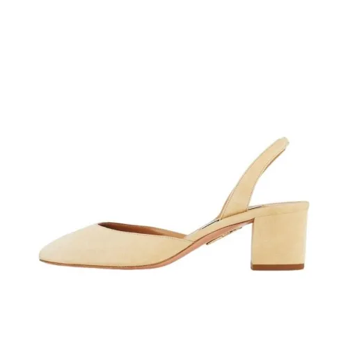 AQUAZZURA Грубый каблук Высокие каблуки 5 см Женские Бежевый