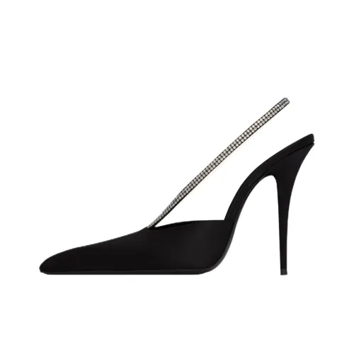 SAINT LAURENT Amanda Низкий каблук Высокий каблук 11 см Женский Черный