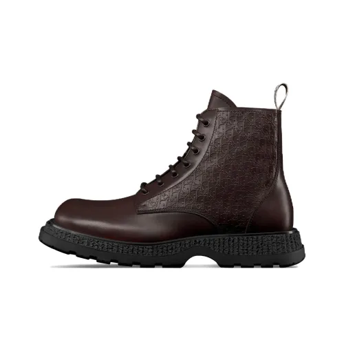 DIOR Короткий Мартин Ботин Мужской Коричневый