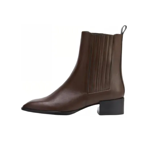 Aeyde Neil MOKA Голень Короткий Челси 4CM Женские Коричнево-черный