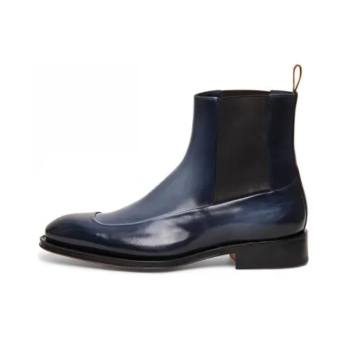 Santoni Короткий Челси Мужской Черный