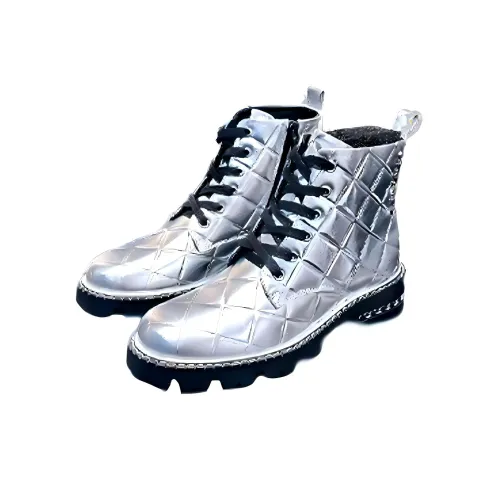 CHANEL Crew Мартин Boot Женские Серебристые