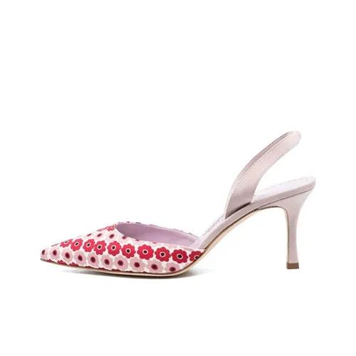 MANOLO BLAHNIK Carolyne Узкий каблук Высокие каблуки 8,5 см Женские Розовый