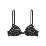 Чёрный текст с принтом