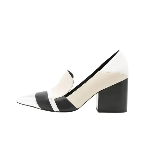 Sarah Chofakian Пурпурно-розовый Грубый каблук Высокие каблуки 5 см Женские Белые