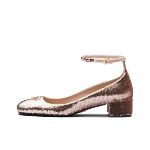 PRADA Высокие каблуки Камея Коричневая Женские