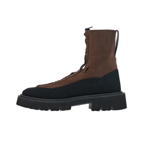 FERRAGAMO Martin Boot Мужской Коричневый Черный