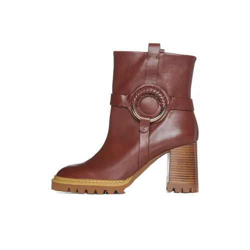 See By Chloe Hana Модные ботильоны женские коричневые