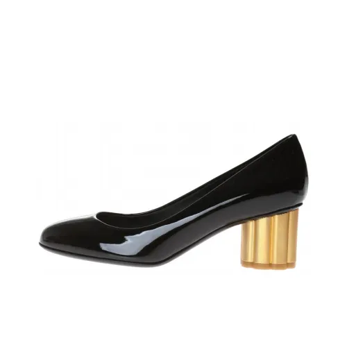 Ferragamo Грубый каблук Высокие каблуки 5 см Женские Черный