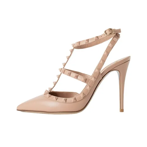 Valentino Rockstud Узкий каблук Высокие каблуки 11 см Женские Нюдово-розовый