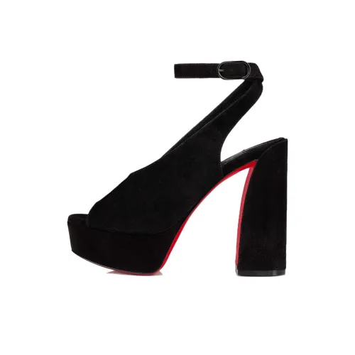 CL Грубый каблук one Ремень Сандалии Женские Черный