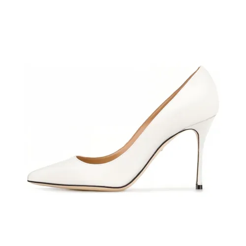 SERGIO ROSSI Узкий каблук Высокие каблуки Женские Белые