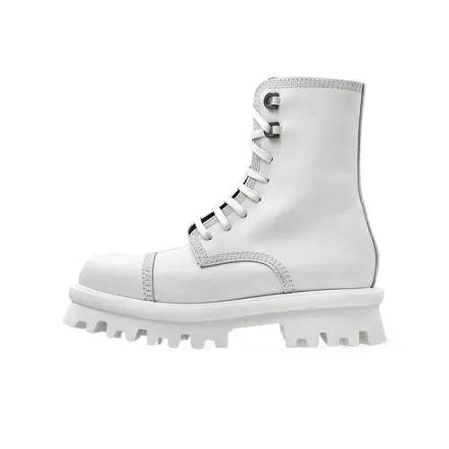 FERRAGAMO Короткий MID Martin Ботинок Мужской Белый