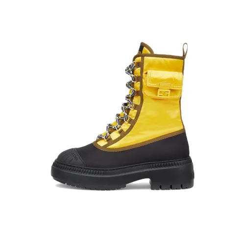 FENDI Domino Модные ботильоны женские желтые