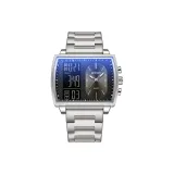 Стальной браслет серебристо-черного цвета