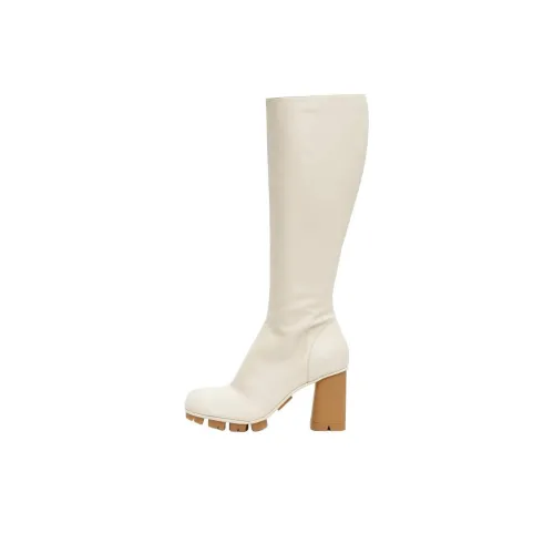 Bottega Veneta Shore Колено Высокие сапоги 8,9 см Женские Белые