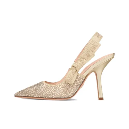 DIOR Узкий каблук высокий каблук 10 см женский абрикосовый