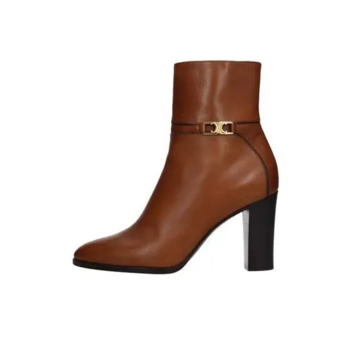 CELINE Claude Ботильоны 8,5 см Женские Коричневый