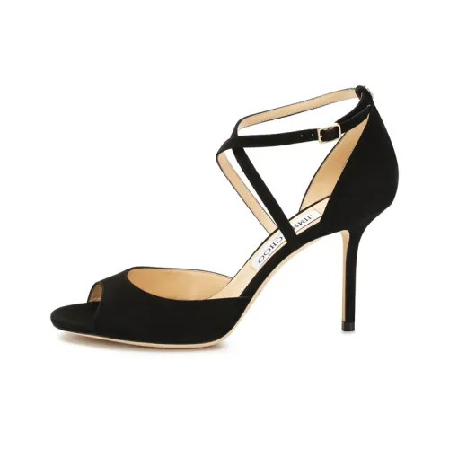 Jimmy Choo Emsy Низкий каблук One Ремешок Сандалии 8,5 см Женские Черные