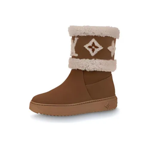 LOUIS VUITTON Snowdrop Тепловое Покрытие Сноубутсы Женские Коричневый