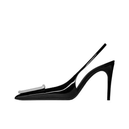 SAINT LAURENT Узкий каблук Высокие каблуки 9,5 см Женские Черный