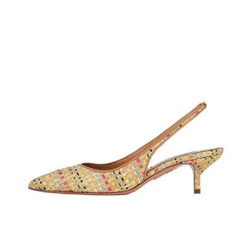 AQUAZZURA Низкий каблук Высокий каблук 5 см Женский Желтый Коричневый