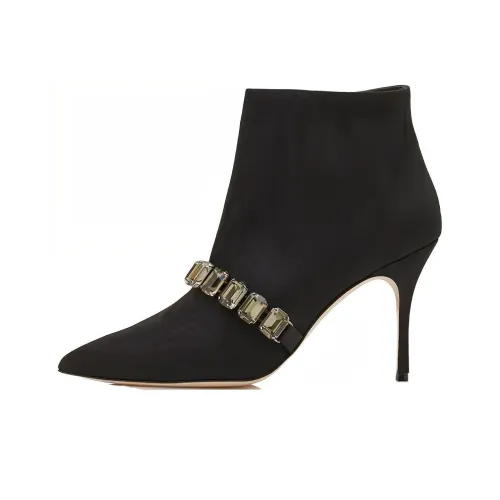 MANOLO BLAHNIK Ботильоны 9 см Женские Черные