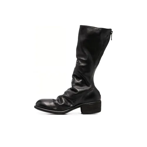 GUIDI Женские высокие сапоги на колено черные