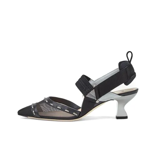 FENDI Colibri Нестандартный каблук Высокие каблуки Женские Черный