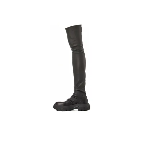 RICK OWENS совместный бренд RO Колено высокие сапоги Женские Черный