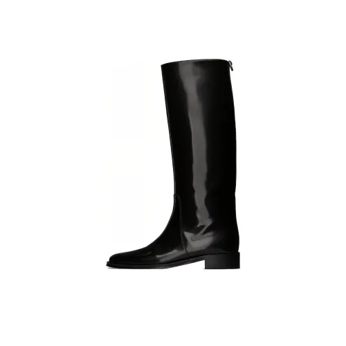 SAINT LAURENT Колено Высокие сапоги 2,5 см Женские Черные