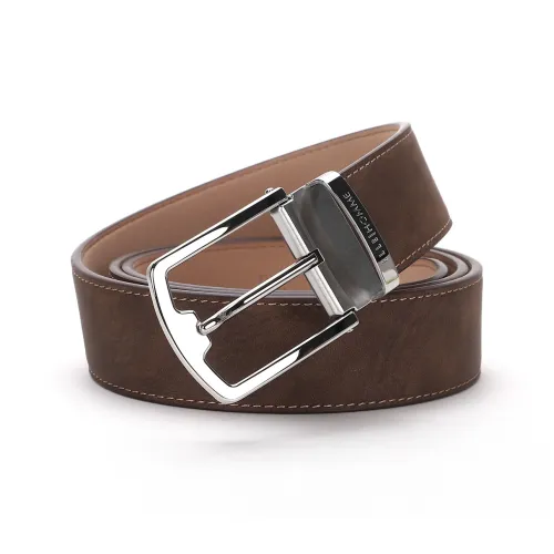ELLE HOMME Ремни из коровьей кожи Мужской Коричневый Ширина 3,7 см