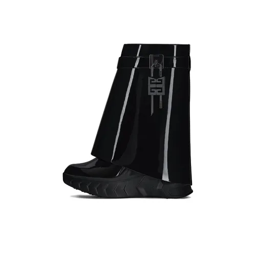 Givenchy Shark Lock Biker Fashion Booties Women's Black Givenchy Shark Lock Biker Fashion Ботильоны Женские Черные