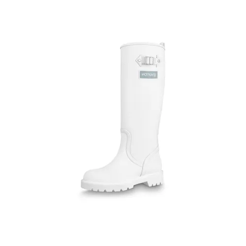 LOUIS VUITTON Territory Колено Высокие сапоги Женские Белые