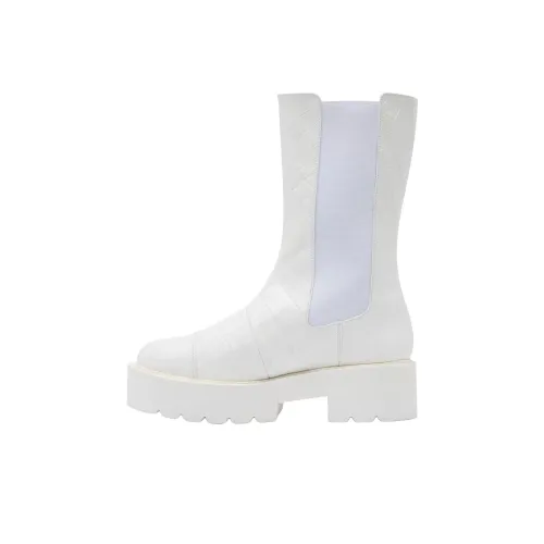 Stuart Weitzman SW Presley Ultralift Короткий Челси 5 см Женские Белые