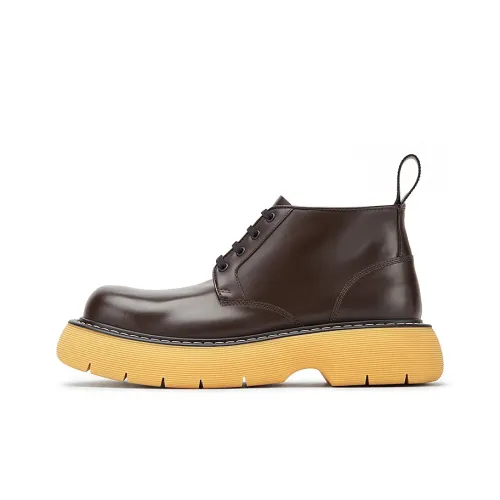 Bottega Veneta BV The Bounce Ankle Boot Martin Men's Dark Brown
