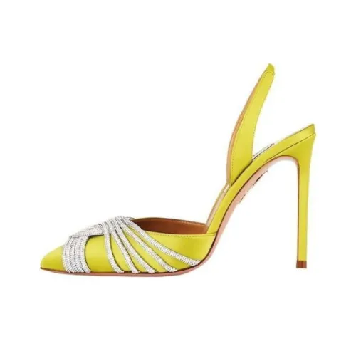 AQUAZZURA Gatsby Узкий каблук Высокие каблуки 10,5 см Женские Желтый