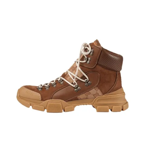 GUCCI Flashtrek Короткий MID Голень Аутдор Мужской Коричневый