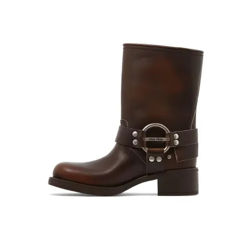 MIU MIU Ботильоны Женские Коричневый