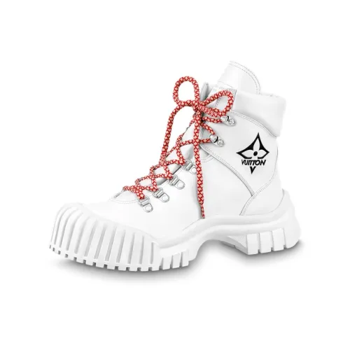 LOUIS VUITTON Рубин Короткие Ботильоны Женские Белые
