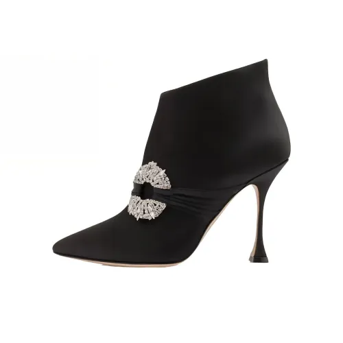 MANOLO BLAHNIK Ботильоны 10,5 см Женские Черные