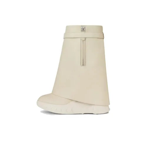 Givenchy Shark Lock Ботильоны Biker 8 см Женские Светлый Умбра