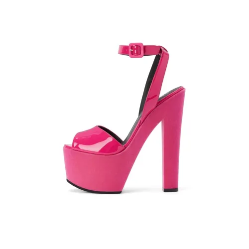 Giuseppe Zanotti GZ Tarifa Низкий каблук Одиночный ремешок Сандалии Женские Розовые