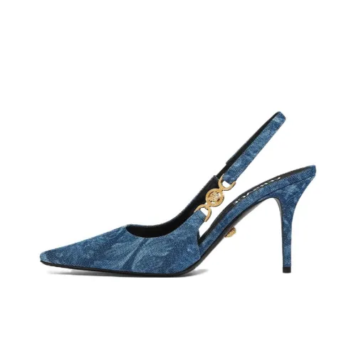 VERSACE Barocco Высокие каблуки Синие Женские