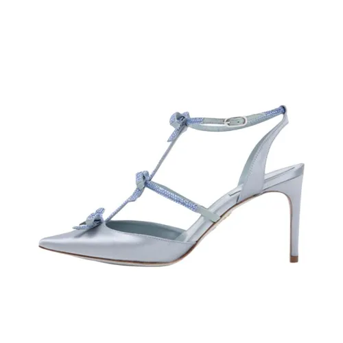 RENE CAOVILLA Caterina Низкий каблук Высокий каблук 8 см Женский Джинсовый синий