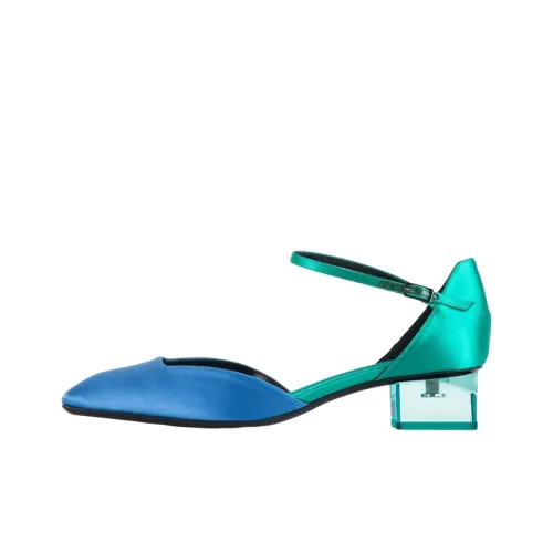EMPORIO ARMANI Orsay Грубый каблук Высокие каблуки Женские Зеленый синий