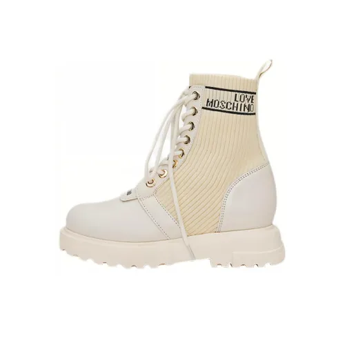 LOVE MOSCHINO Мартинсы Бежево-желтые Женские